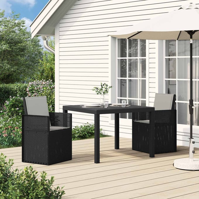 vidaXL - Tuinstoelen - 2 - st - Anthraciet - en - Lichtgrijs - PP