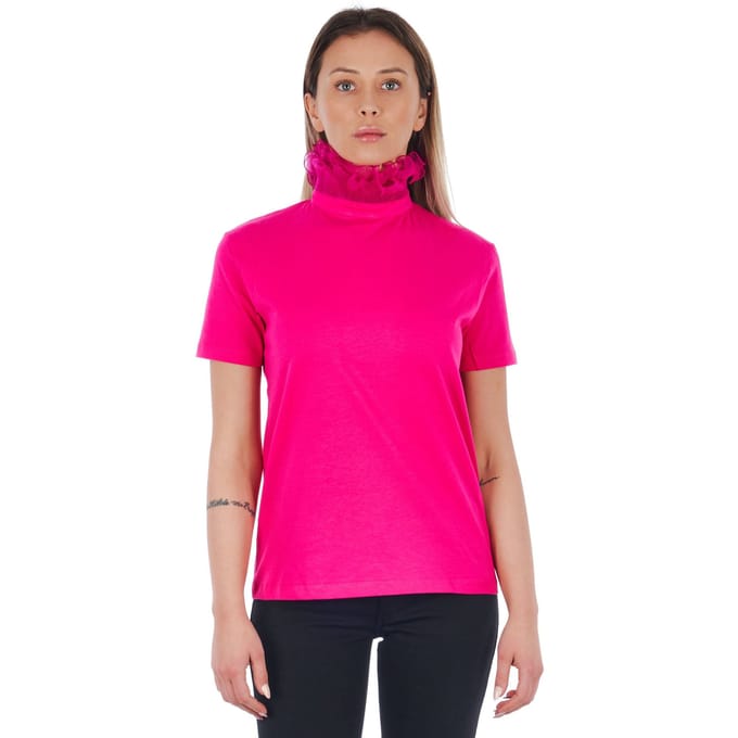 Frankie Morello Roze Katoenen Tops T-Shirt