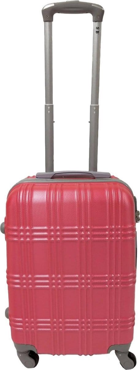 Handbagage koffer 55cm 4 wielen trolley - Roze