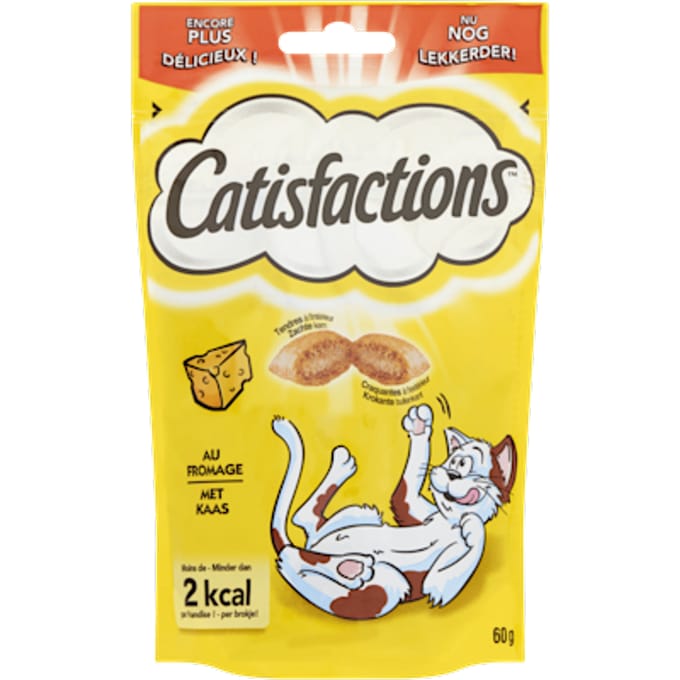 Catisfactions Kattensnoepjes Brokjes Kaassmaak - Lekkere en Verantwoorde Traktatie voor Jouw Kat 60 g