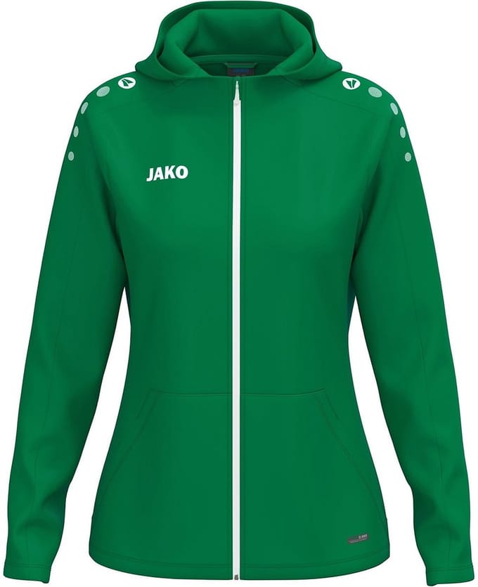 Jako One Jas Met Kap Dames - Sportgroen | Maat: 34/36
