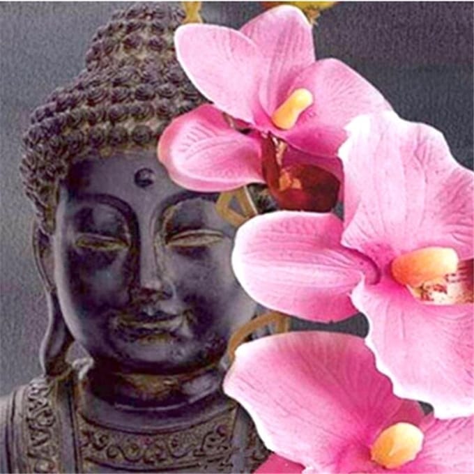 Diamond painting 30x30cm - buddha ( ronde steentjes )