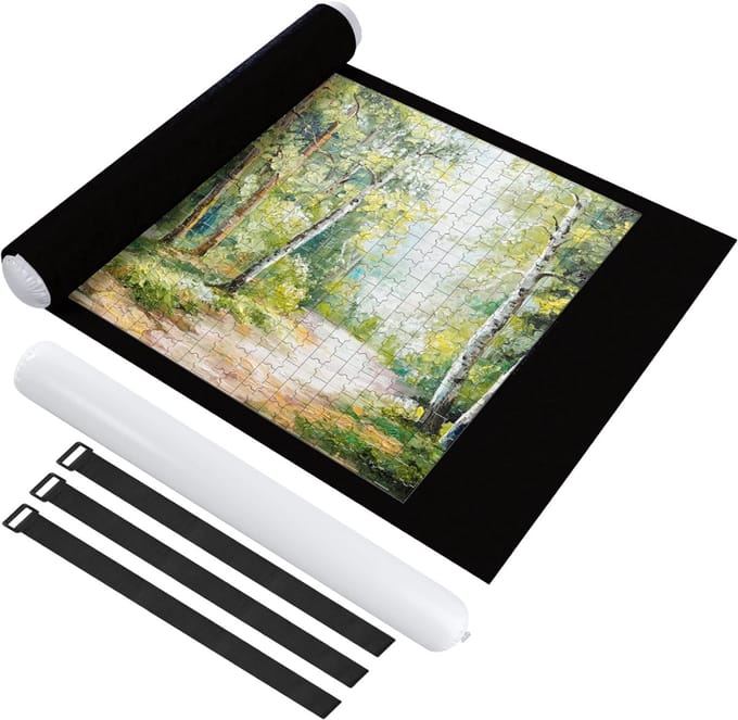 AHD® Puzzelmat - Puzzelmap - Puzzelmat 1000 Stukjes - Puzzelkoffer - Puzzelplaat - Zwart - 115cm x 66cm x 1cm