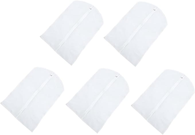Kledinghoezen - Garderobehoezen - Kleding Opbergen - Stofdicht Ontwerp - 5 Stuks - Wit