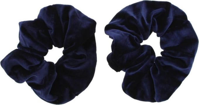 Zac's Alter Ego - Luxury velvet Haar scrunchie - Blauw