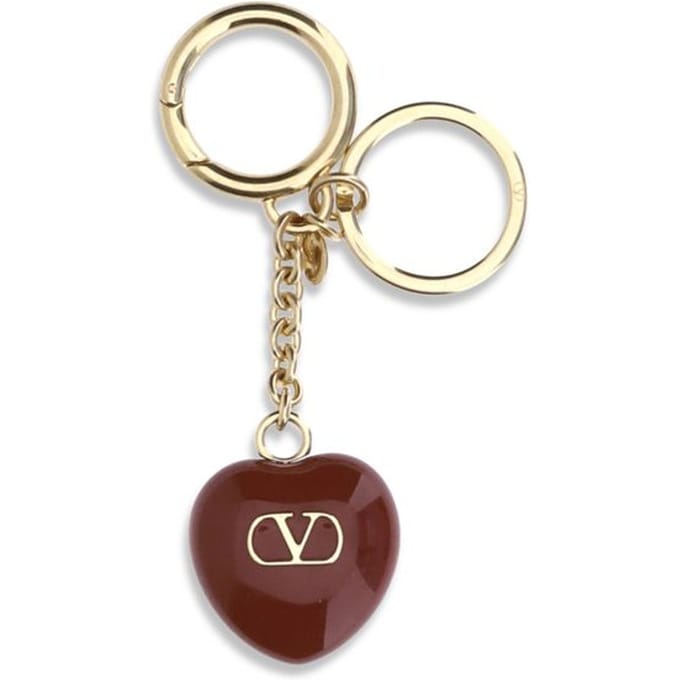 Valentino Garavani Bordeaux Messing Sleutelhanger