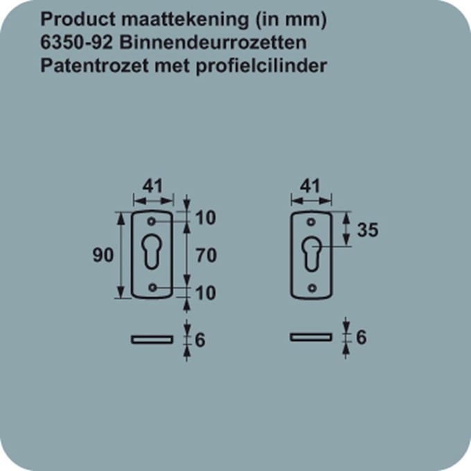 AXA Binnenbeslag - Patentrozet - Pc - F1 (Prijs per stuk)
