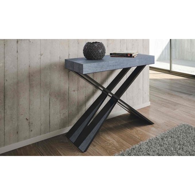 Verlengbare tafel Diago : Klein / Eiken met antracietkleurige poten