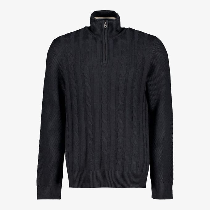 Produkt heren trui met hoge kraag blauw - Maat XL