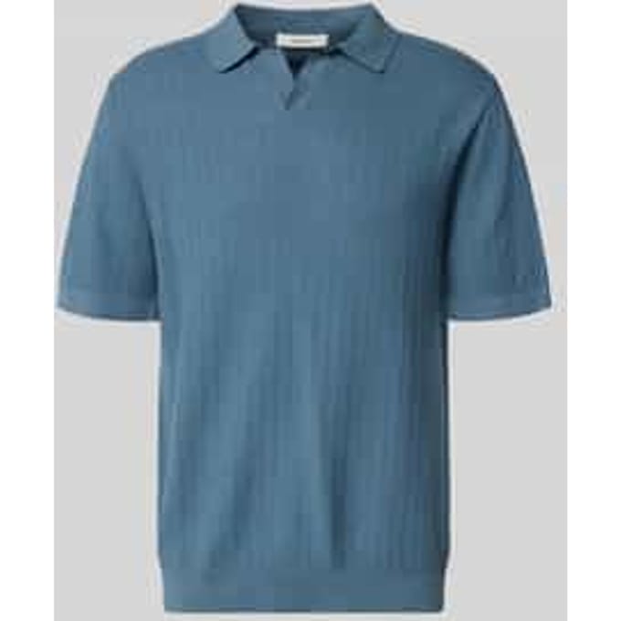 regular fit poloshirt van mix van katoen en linnen model 'MATTIS'