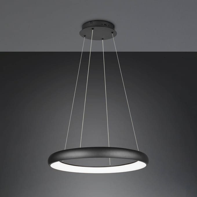 Trio Lighting Hanglamp Cardona, Ø 75 cm, zwart, CCT, metaal