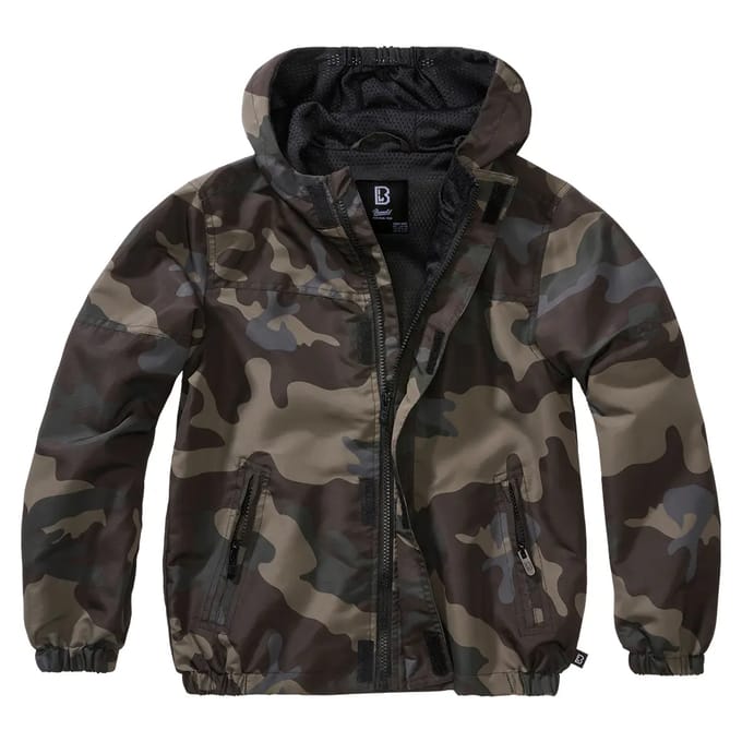 Brandit - Summer frontzip Kinder Windbreaker jacket - Kids 170/176 - Groen