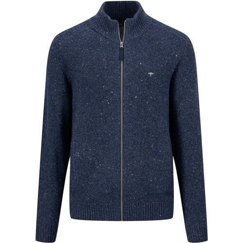 Fynch-Hatton Vest Zip Cardigan Donegal Navy / male