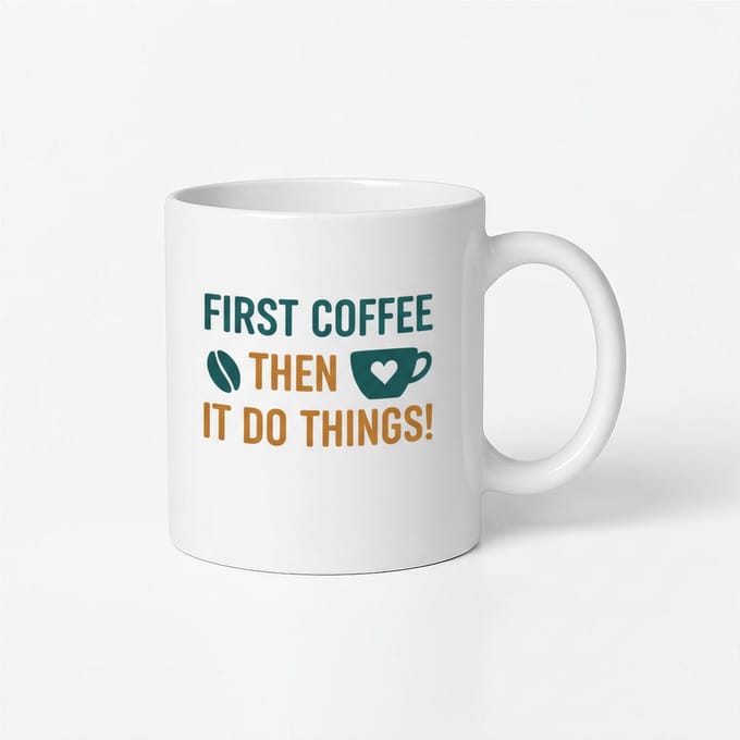 First Coffee Then I Do Things! Koffiemok - Leuke Cadeau Idee