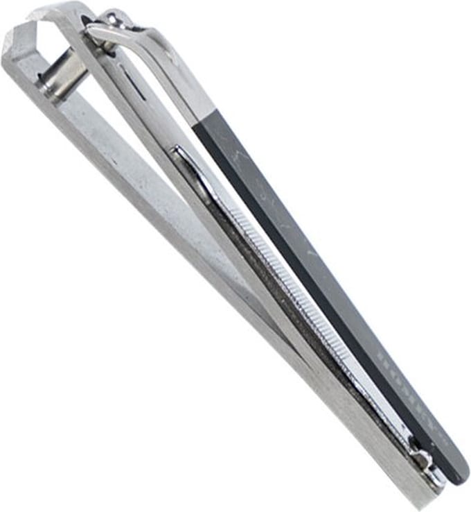 Homey's teennagelknipper - 8 cm - rechte bek - RVS - satin/matzwart