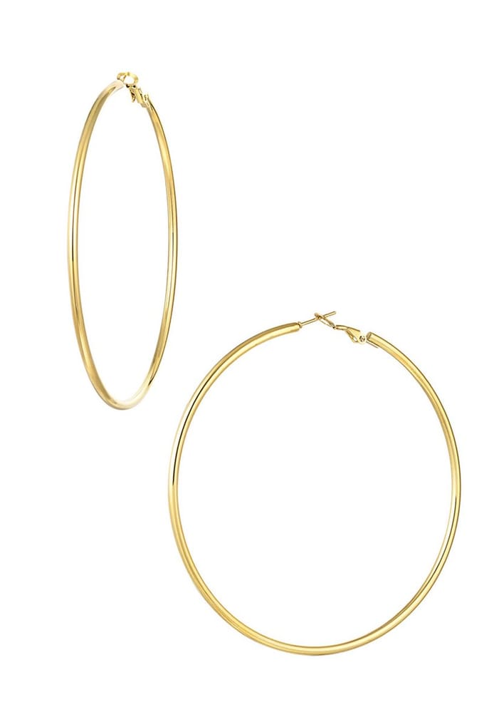 Basic smalle oorringen M - goud - stainless steel - waterproof