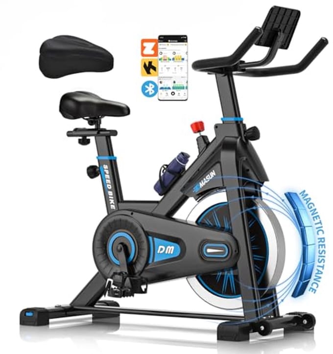Hometrainer met magnetische weerstand - Tablethouder en groot LCD-display, tot 160 kg