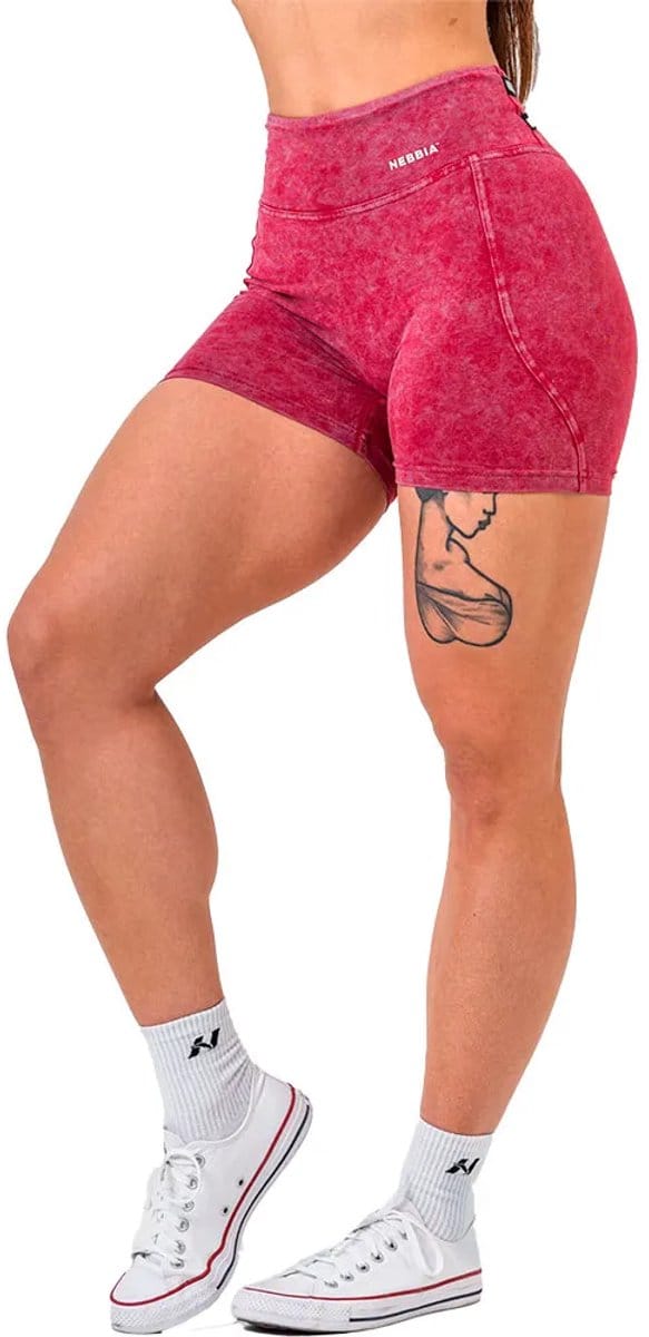 Nebbia Washed High Waisted Heritage 780 Korte Leggings Rood M Vrouw