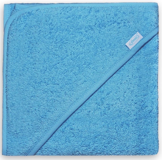 Funnies Badcape | Blauw | 80x80 cm | 100% Katoen | Badstof