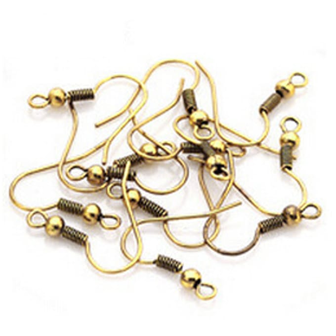 500 Pcs Crochets de Boucles d'Oreilles Métal DIY Crochets de Boucles d'Oreilles Accessoires de Bijouterie DIY pour la Fabrication de Boucles d'Oreilles Or