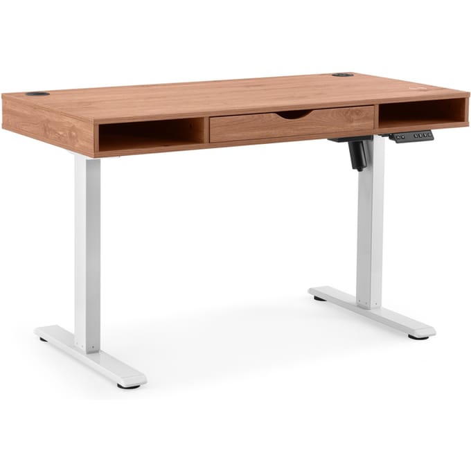 Bureau Worktime Style 120 x 60 elektrisch in hoogte verstelbaar eiken/wit hjh OFFICE