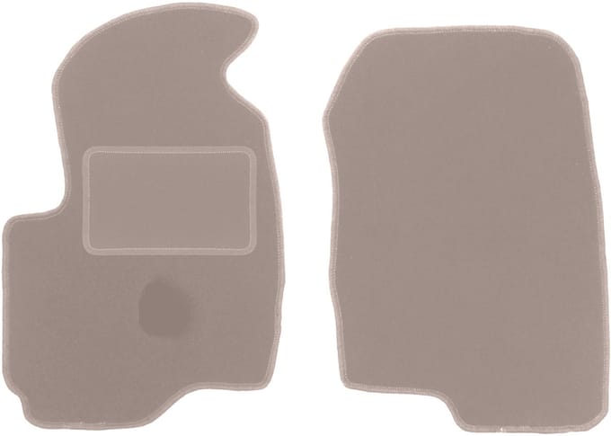 Beige velours matten voor: Mitsubishi Colt VII hatchback (2004-2008)