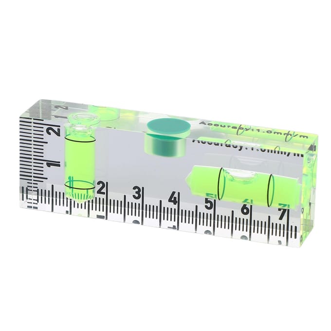 Mini Waterpas met 1 Magneet Kleine Acryl Waterpas Tool voor Horizontale en Verticale Meting white