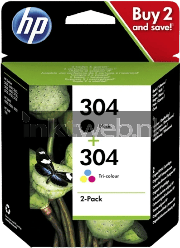 Inktcartridge hp 3jb05ae 304 zwart + kleur