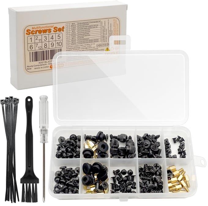 166-delige PC Schroevenset | Schroeven voor Moederbord, HDD, SSD & Ventilator