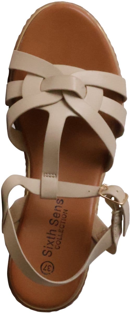 Sandalen met sleehak en bandjes – Parijs