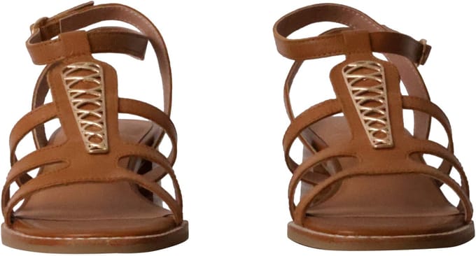 Leren sandalen met hak, model Catalina