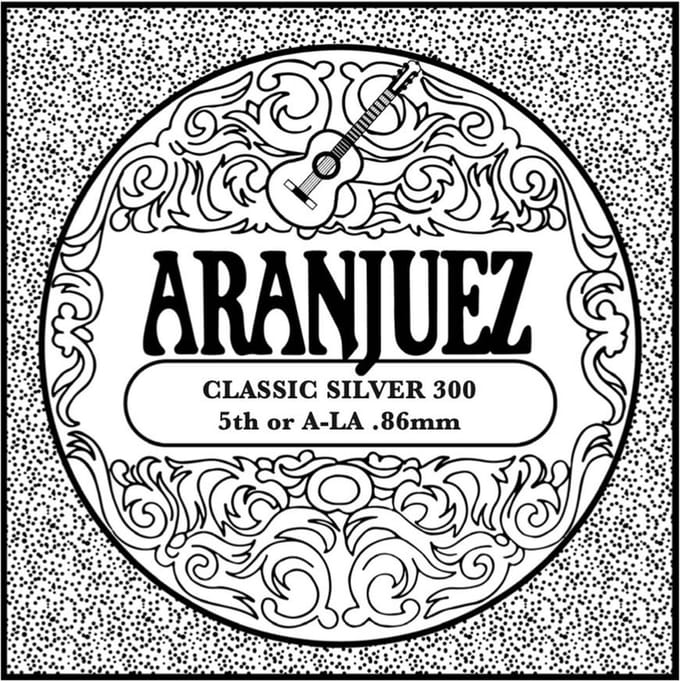 Aranjuez AR-305 A-5 snaar, silverplated wound nylon, medium gauge