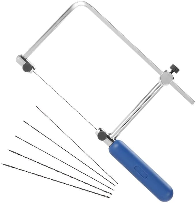 Dailygoods- Decoupeerzaag met verstelbare zaamframe - Figuurzaag - Zaagbladen - Houtbewerking - Metaalbewerking - Handwerken
