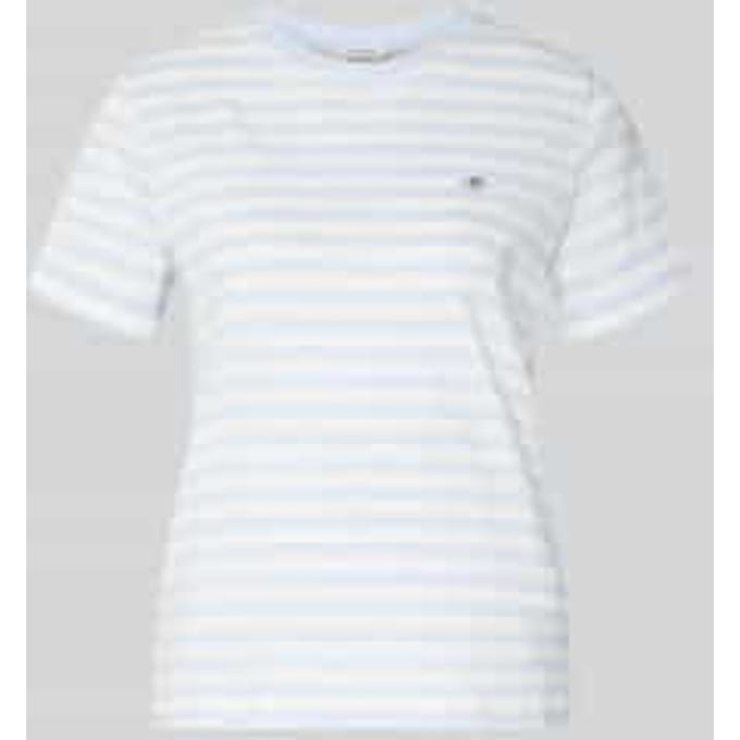 T-shirt met ronde hals en labelstitching