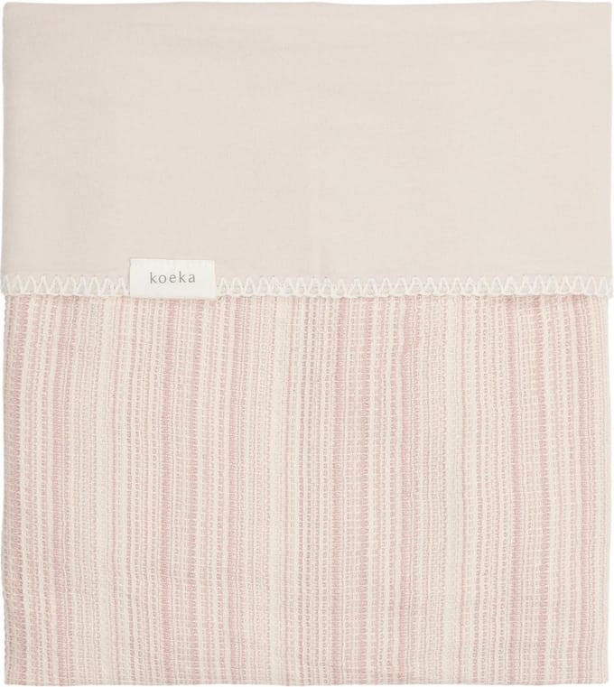 Koeka Wiegdeken Maui flanel - old pink/soft sand 75x100cm