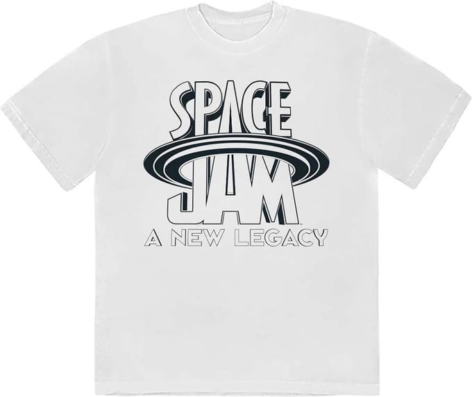 Space Jam - B&W Logo Heren T-shirt - S - Wit