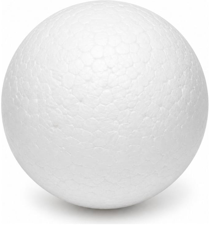 Piepschuim vormen - bal - 1x - D8 cm - styropor hobby / DIY vorm - basis knutselfiguren