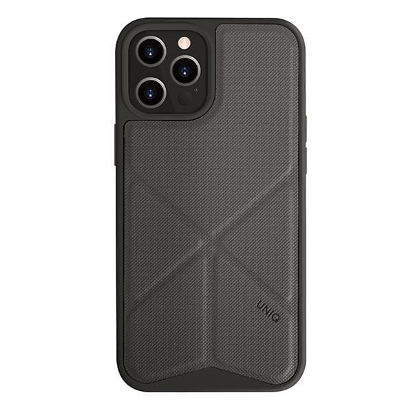 UNIQ Transforma - iPhone 12 Pro Max Hoesje - Grijs - Transformeerbare Standaard