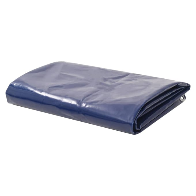 vidaXL - Zeilen - Blauw - 3 - x - 4 - m - Canvas - met - PVC-coating
