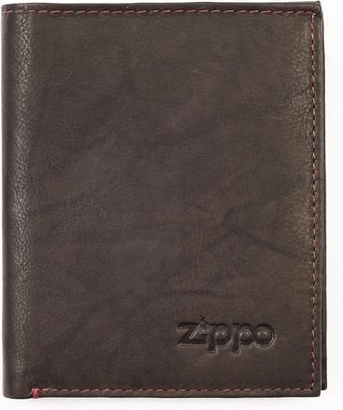 Leren heren portemonnee large Zippo - Mokka