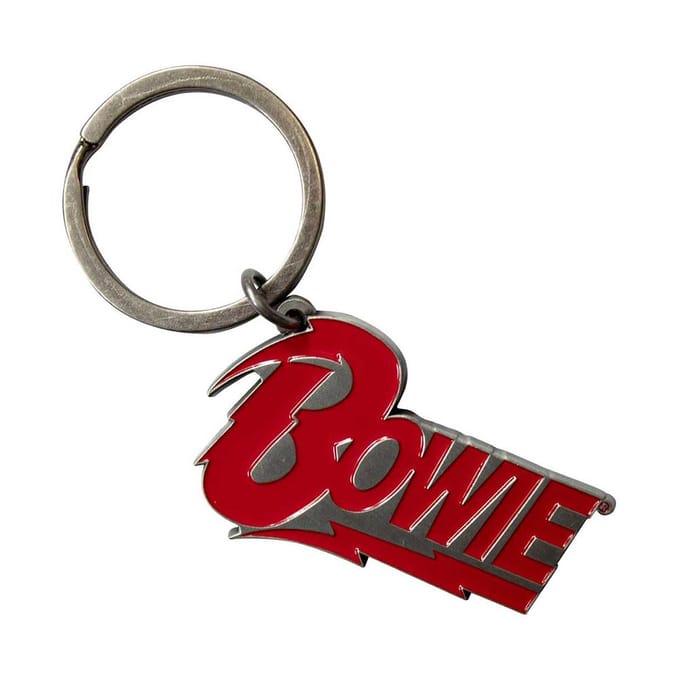 David Bowie Logo Keyring One Size argenté/rouge