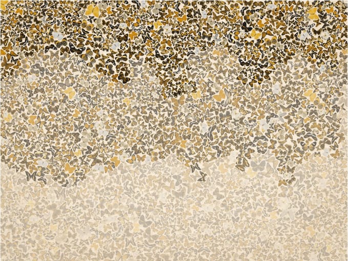 Fotobehang - Art and butterflies.