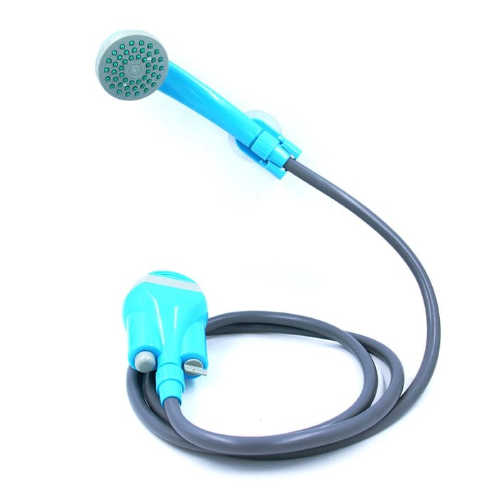 Draagbare douche Buiten/Binnen USB-oplaadbare draagbare oplaadbare douchekoppompen met 2 sproeiers meer blauwe kleur