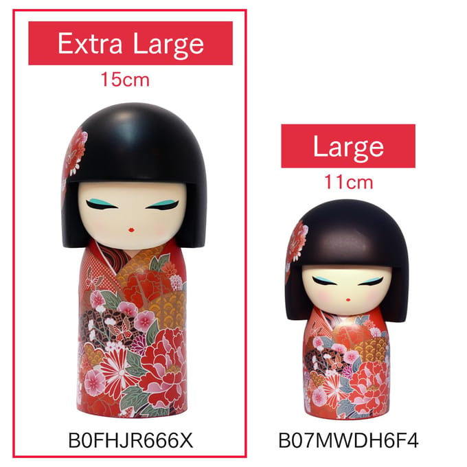 Kimmidoll Poupée Kokeshi HANA EXL Hauteur 15cm KGFLE31 black
