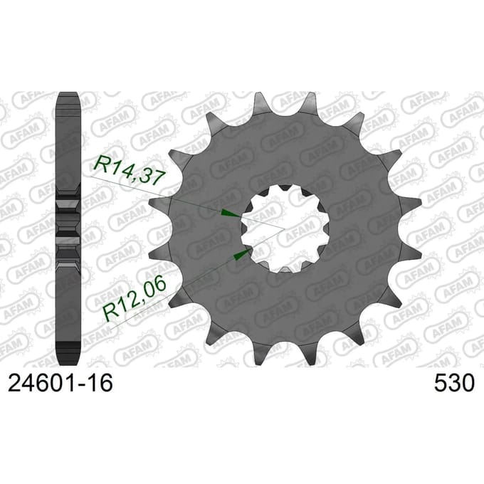 Stalen motortandwiel voor Afam 530 16 dents