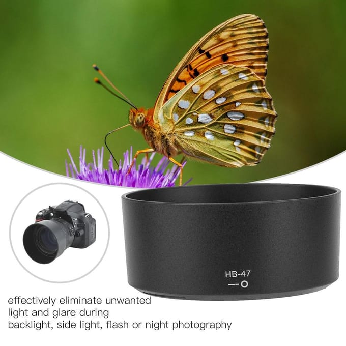 Pare-soleil de remplacement HB-47 ABS pour objectif Nikon AF S 50 mm f/1,4G black