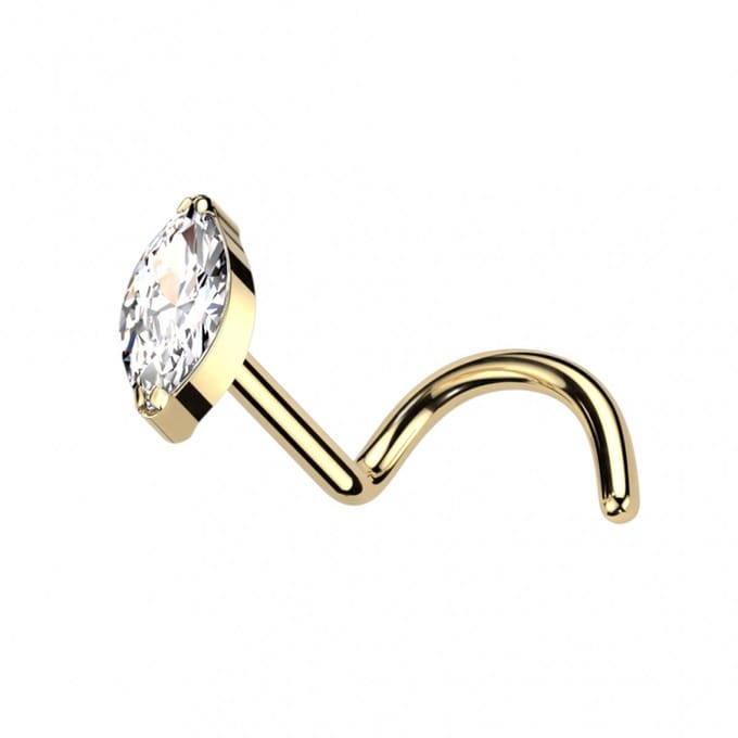 Neuspiercing ovaal top goud - LMPiercings