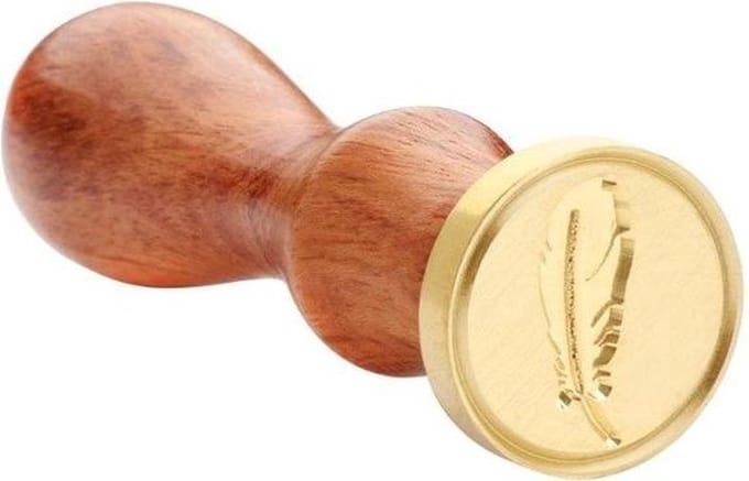Houten Stempel met Veer | Wax Seal | Stempelen