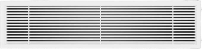 Ventilatierooster - Luchtuitlaat Kap - Ventilatie Regelen - Verstelbare Bladen - 104 x 34 cm - Wit