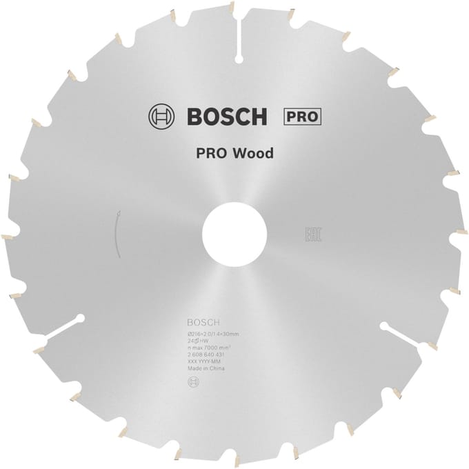 Bosch PRO Wood cirkelzaagblad, 216 x 2 x 30 mm